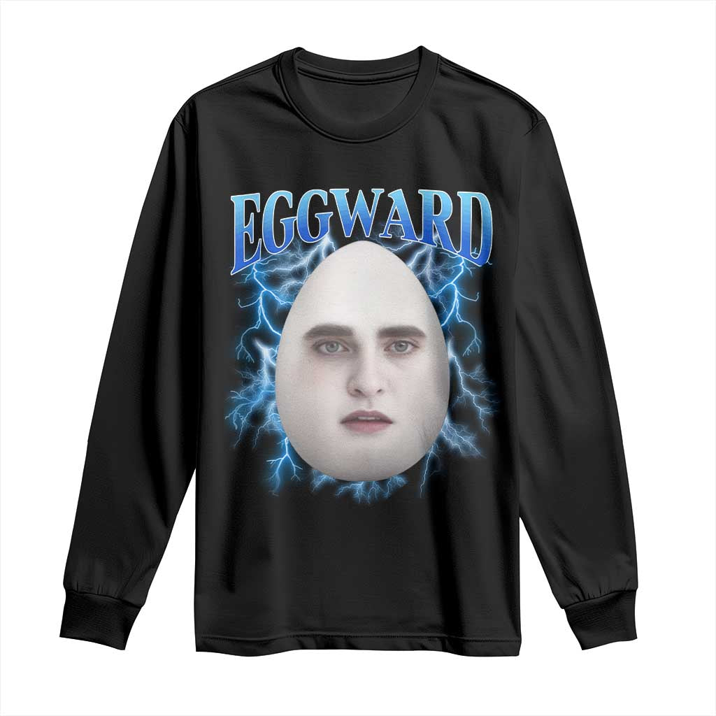 Eggward Long Sleeve Shirt Funny Unhinged Meme Gen Z Humor Bootleg Graphic - Wonder Print Shop