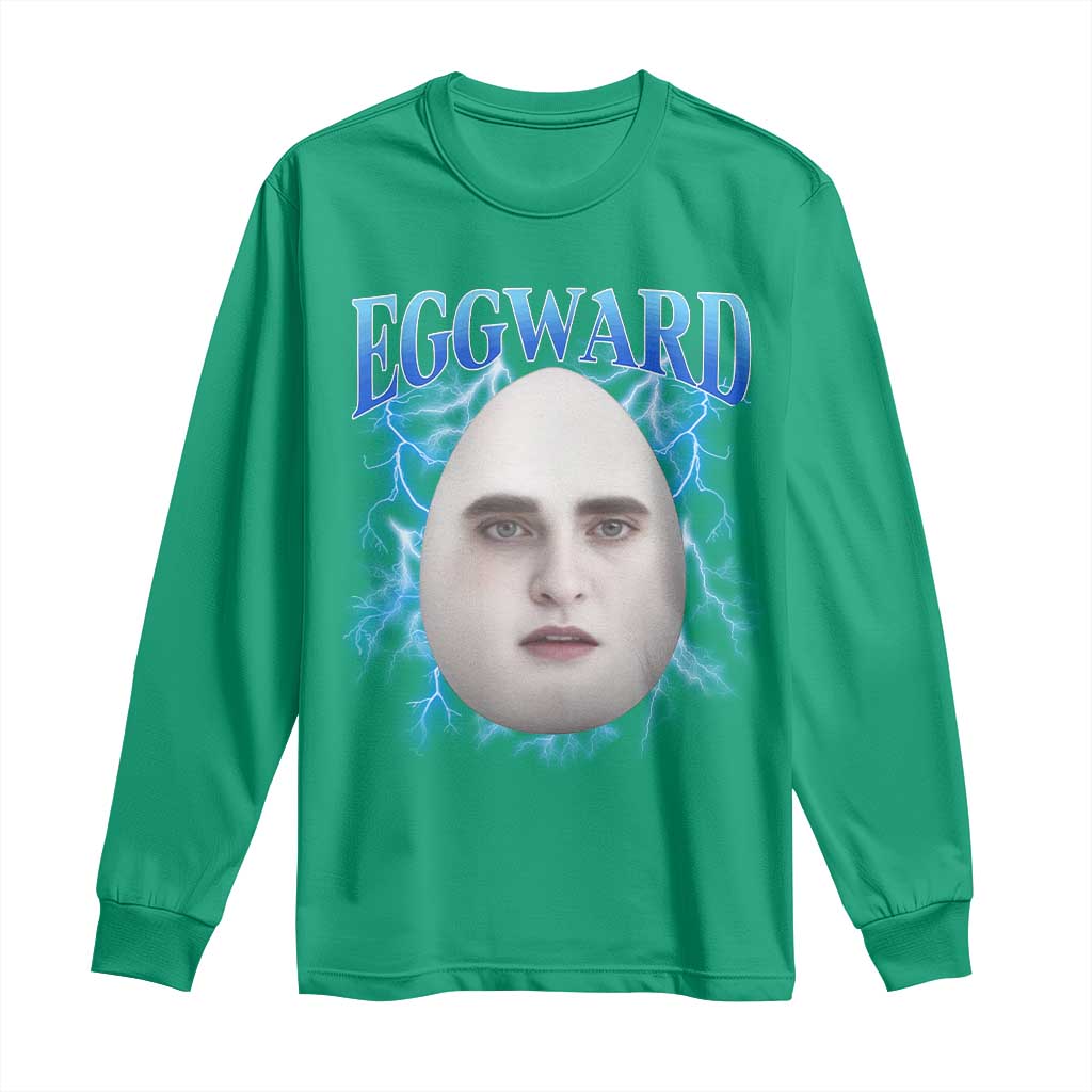 Eggward Long Sleeve Shirt Funny Unhinged Meme Gen Z Humor Bootleg Graphic - Wonder Print Shop