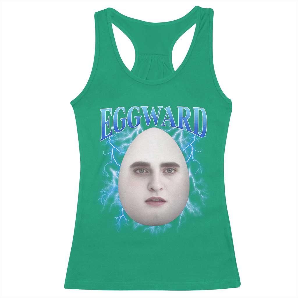 Eggward Racerback Tank Top Funny Unhinged Meme Gen Z Humor Bootleg Graphic - Wonder Print Shop