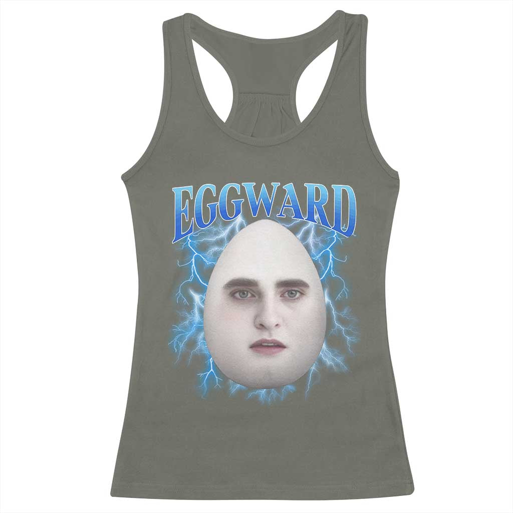 Eggward Racerback Tank Top Funny Unhinged Meme Gen Z Humor Bootleg Graphic - Wonder Print Shop