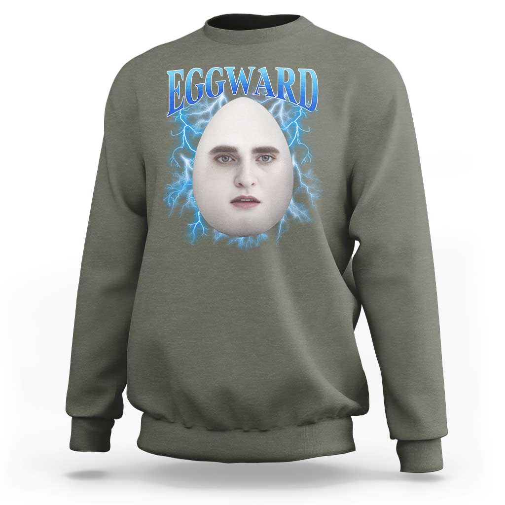 Eggward Sweatshirt Funny Unhinged Meme Gen Z Humor Bootleg Graphic - Wonder Print Shop