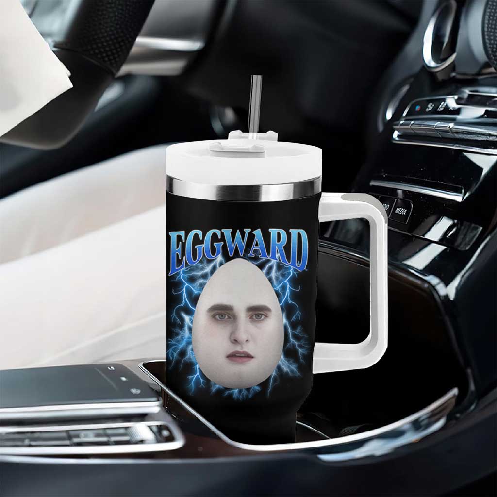 Eggward Tumbler With Handle Funny Unhinged Meme Gen Z Humor Bootleg Graphic - Wonder Print Shop