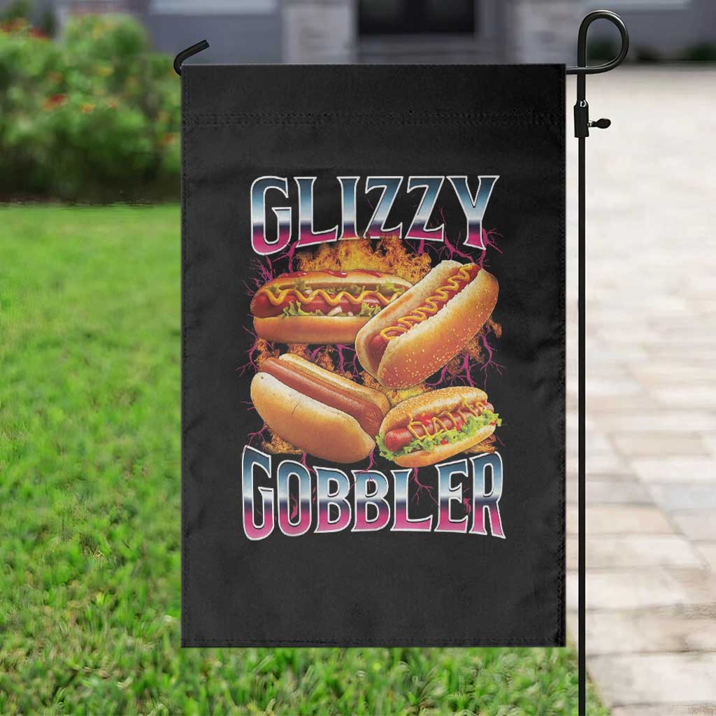 Glizzy Gobbler Garden Flag Vintage Hot Dog Meme Funny Foodie Gen Z - Wonder Print Shop
