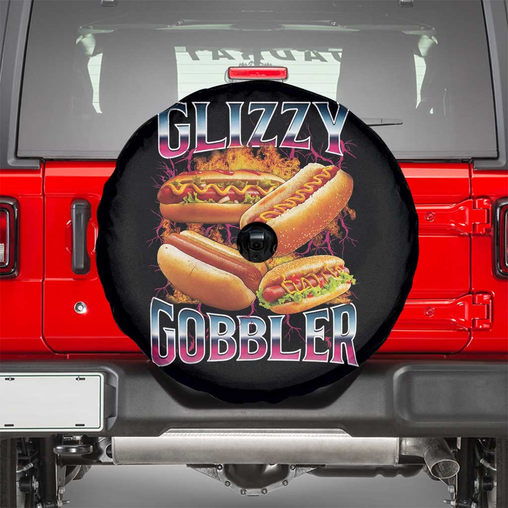 Glizzy Gobbler Spare Tire Cover Vintage Hot Dog Meme Funny Foodie Gen Z - Wonder Print Shop