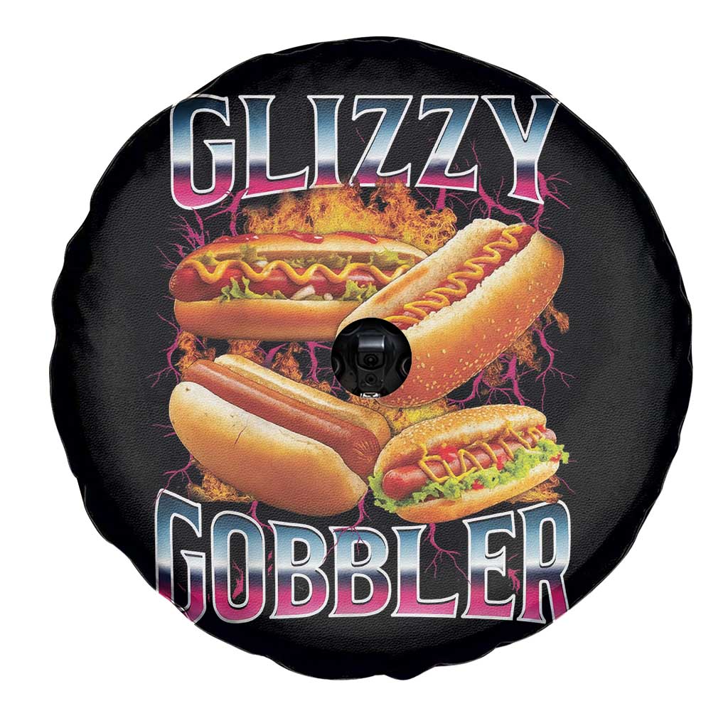 Glizzy Gobbler Spare Tire Cover Vintage Hot Dog Meme Funny Foodie Gen Z - Wonder Print Shop
