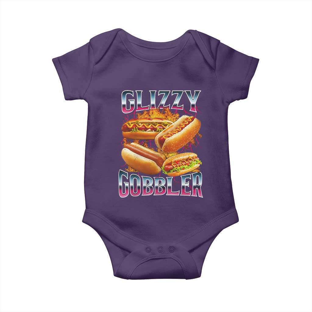 Glizzy Gobbler Baby Onesie Vintage Hot Dog Meme Funny Foodie Gen Z - Wonder Print Shop
