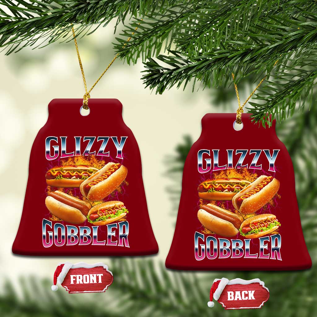 Glizzy Gobbler Ceramic Ornament Vintage Hot Dog Meme Funny Foodie Gen Z - Wonder Print Shop