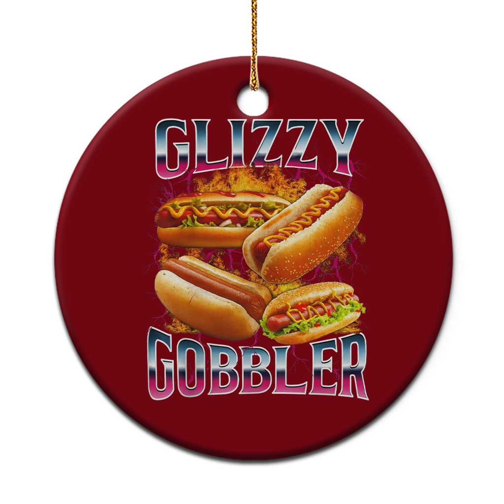 Glizzy Gobbler Ceramic Ornament Vintage Hot Dog Meme Funny Foodie Gen Z - Wonder Print Shop