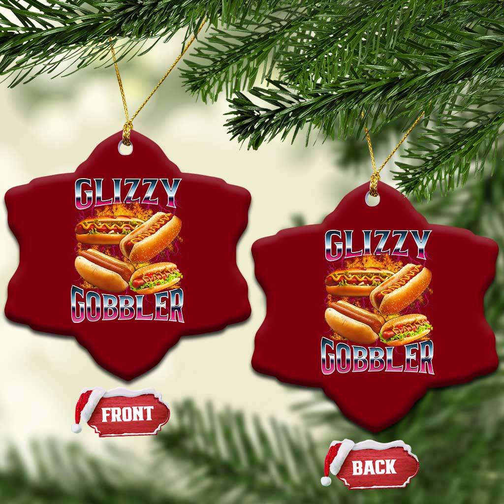 Glizzy Gobbler Ceramic Ornament Vintage Hot Dog Meme Funny Foodie Gen Z - Wonder Print Shop