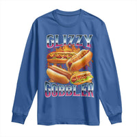 Glizzy Gobbler Long Sleeve Shirt Vintage Hot Dog Meme Funny Foodie Gen Z - Wonder Print Shop
