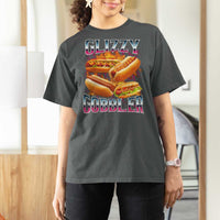 Glizzy Gobbler T Shirt For Women Vintage Hot Dog Meme Funny Foodie Gen Z - Wonder Print Shop