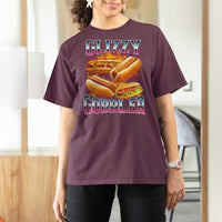 Glizzy Gobbler T Shirt For Women Vintage Hot Dog Meme Funny Foodie Gen Z - Wonder Print Shop