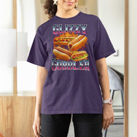 Glizzy Gobbler T Shirt For Women Vintage Hot Dog Meme Funny Foodie Gen Z - Wonder Print Shop