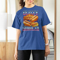 Glizzy Gobbler T Shirt For Women Vintage Hot Dog Meme Funny Foodie Gen Z - Wonder Print Shop
