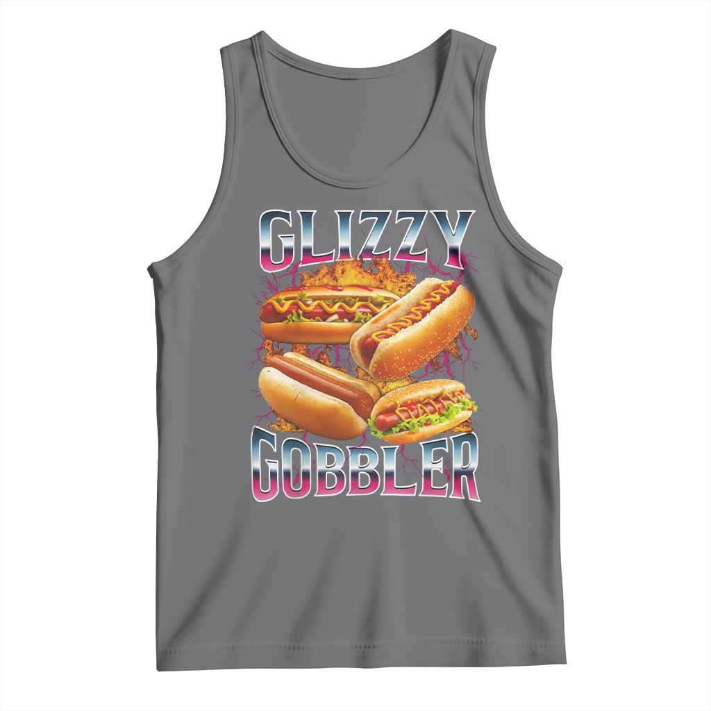 Glizzy Gobbler Tank Top Vintage Hot Dog Meme Funny Foodie Gen Z - Wonder Print Shop