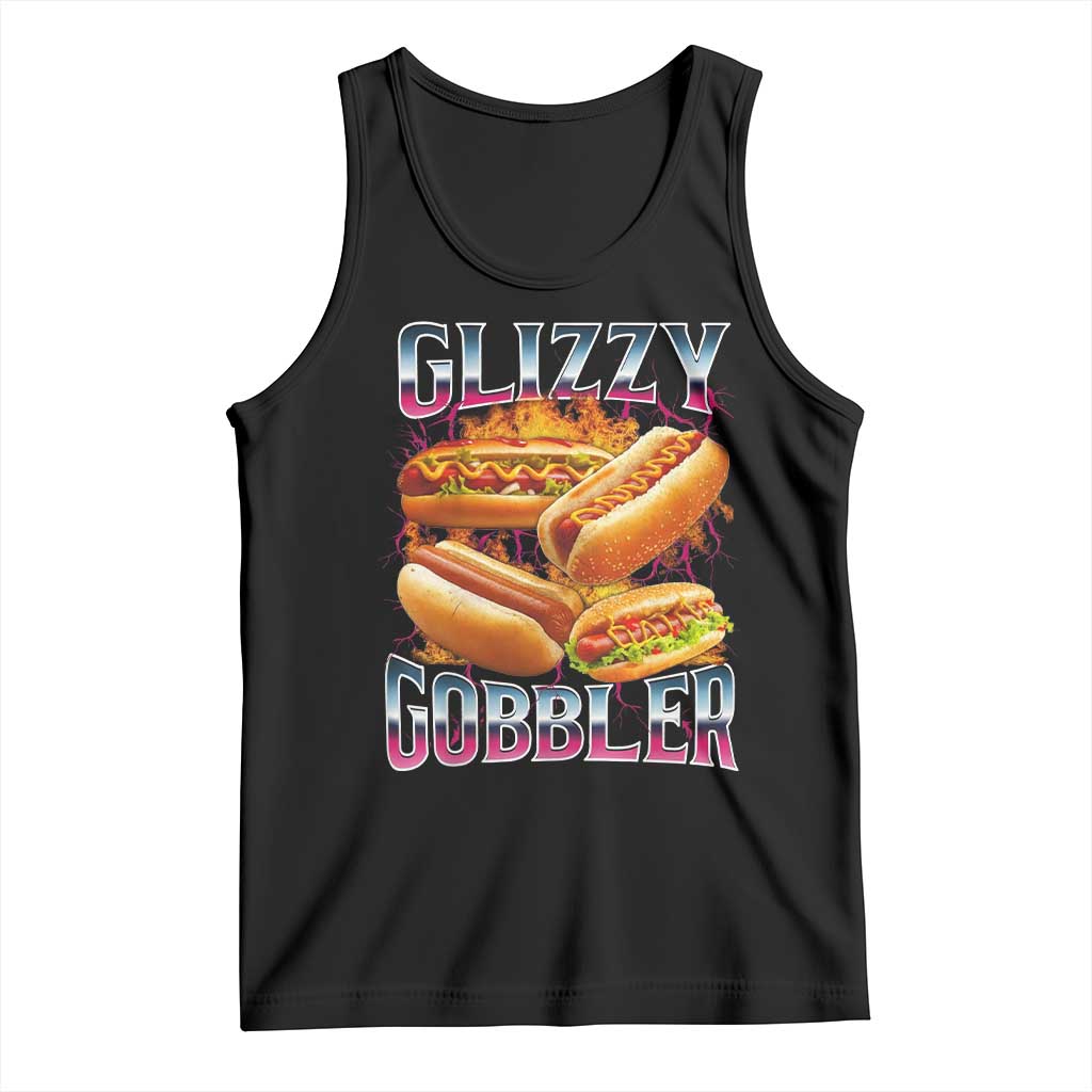 Glizzy Gobbler Tank Top Vintage Hot Dog Meme Funny Foodie Gen Z - Wonder Print Shop