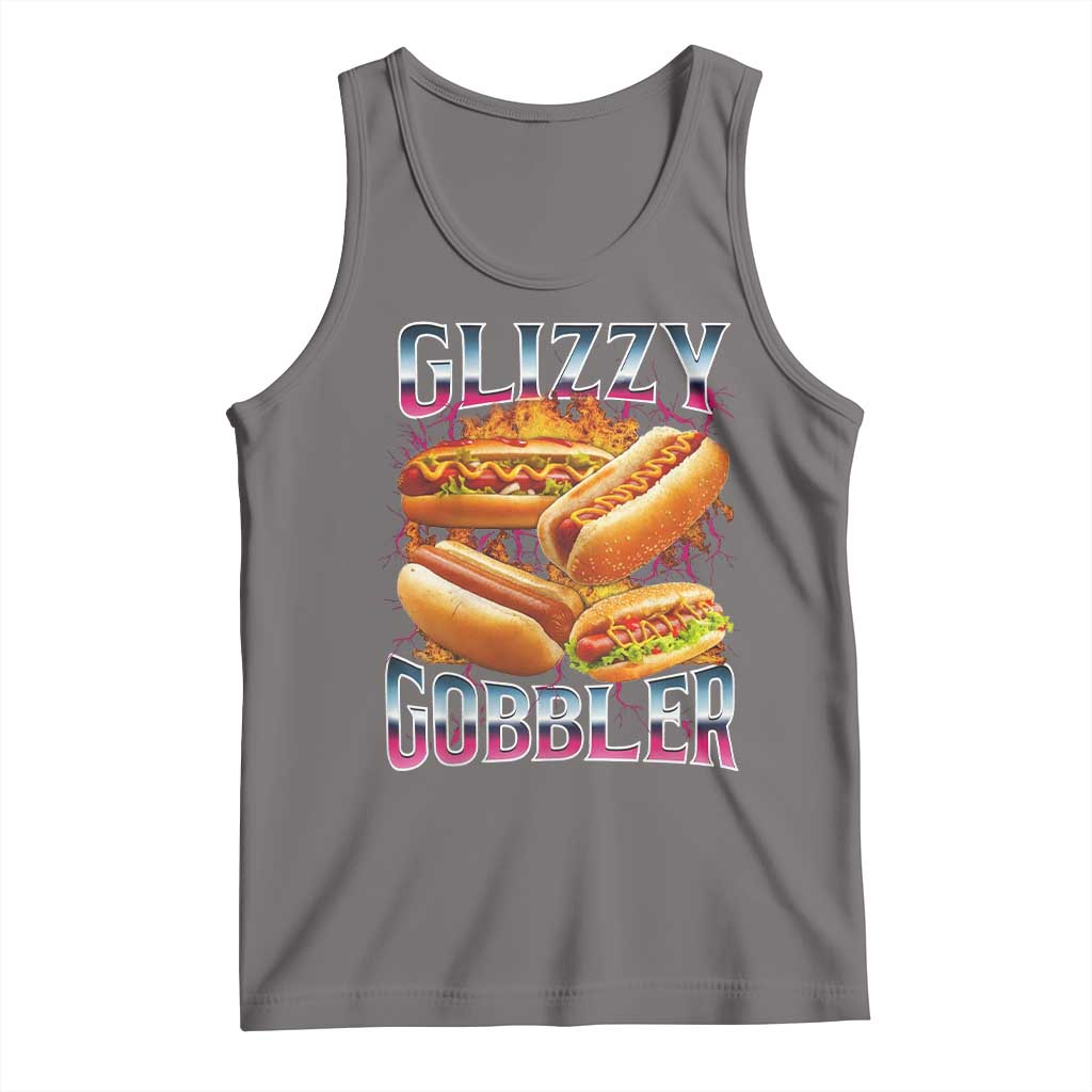 Glizzy Gobbler Tank Top Vintage Hot Dog Meme Funny Foodie Gen Z - Wonder Print Shop