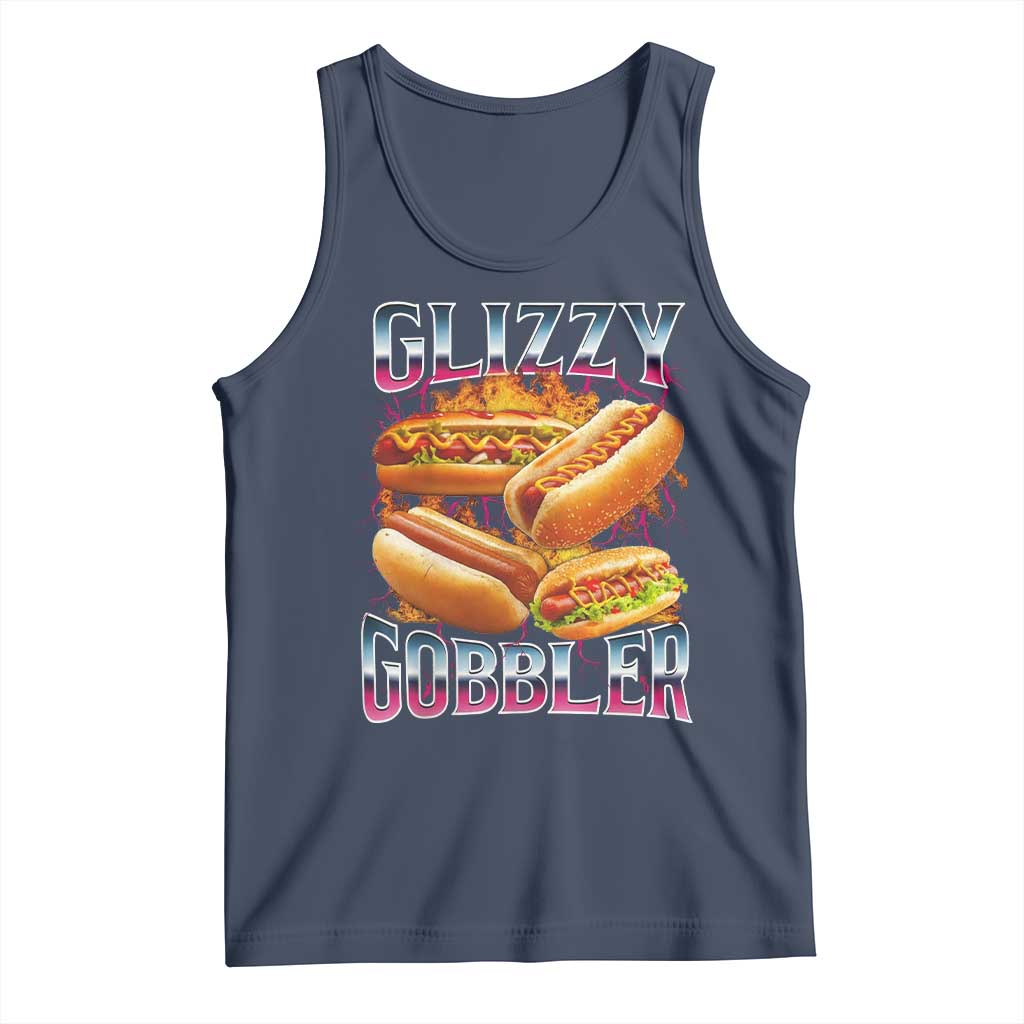 Glizzy Gobbler Tank Top Vintage Hot Dog Meme Funny Foodie Gen Z - Wonder Print Shop