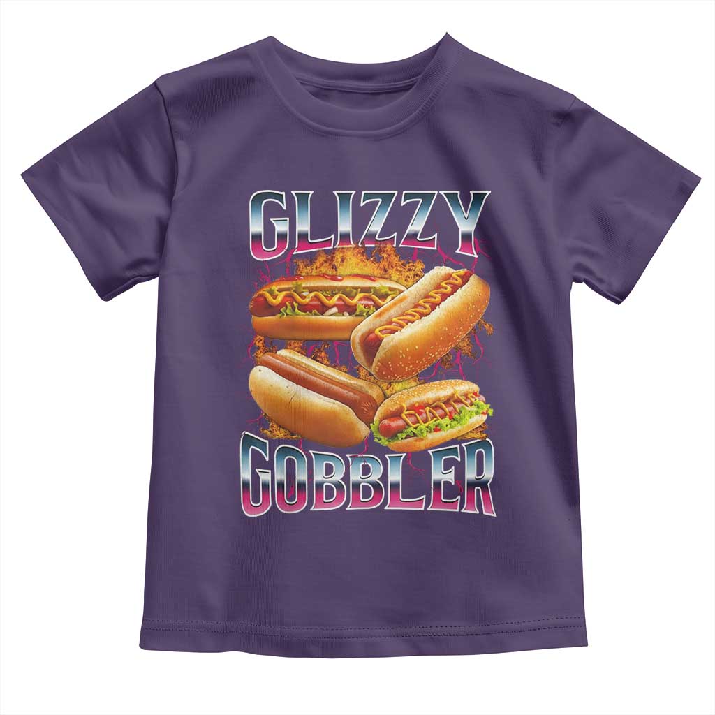 Glizzy Gobbler Toddler T Shirt Vintage Hot Dog Meme Funny Foodie Gen Z - Wonder Print Shop