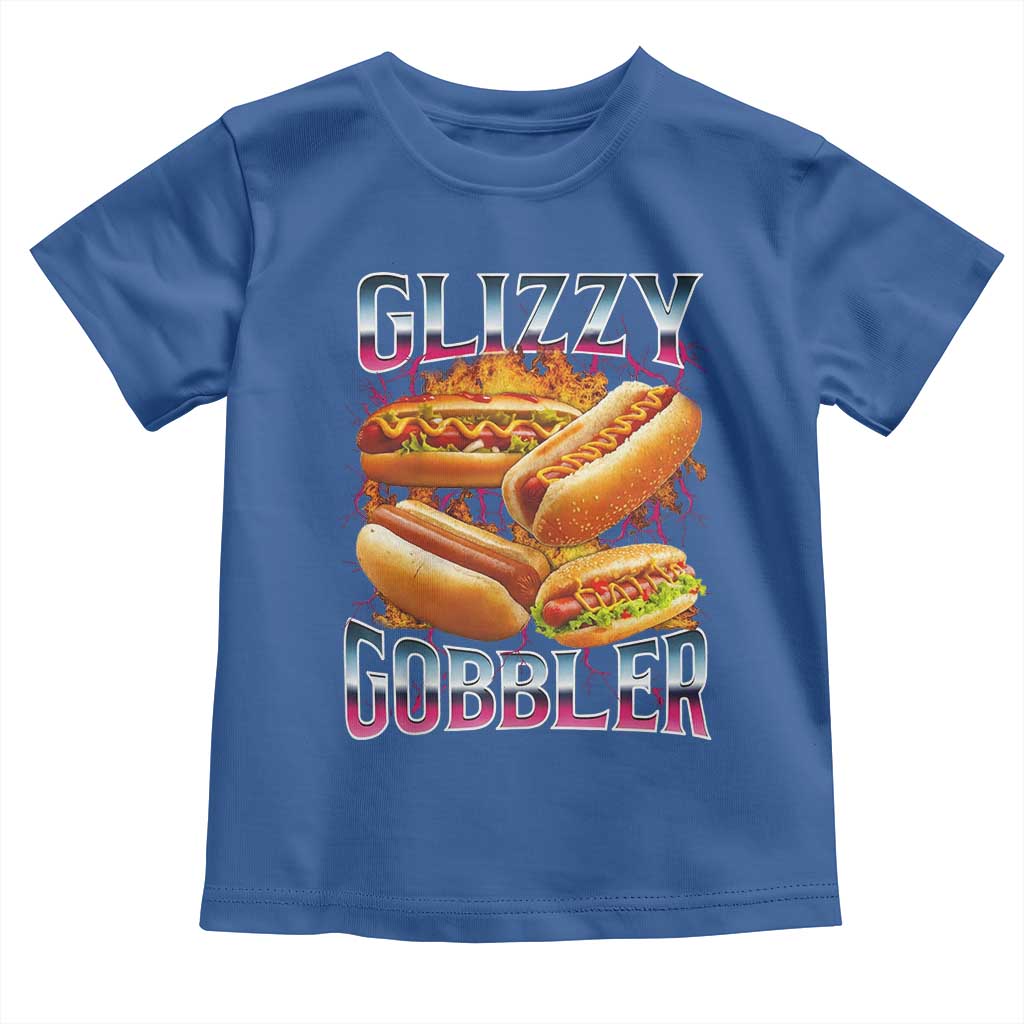 Glizzy Gobbler Toddler T Shirt Vintage Hot Dog Meme Funny Foodie Gen Z - Wonder Print Shop
