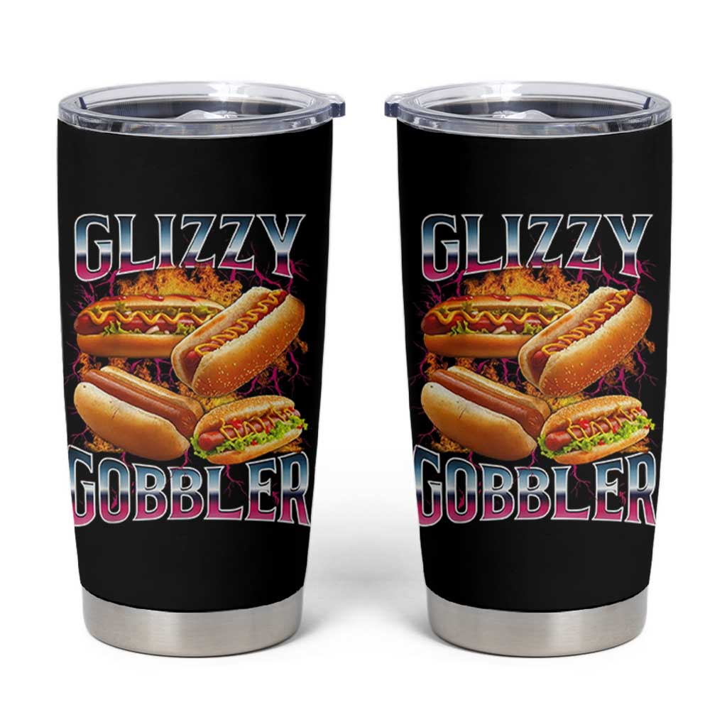 Glizzy Gobbler Tumbler Cup Vintage Hot Dog Meme Funny Foodie Gen Z - Wonder Print Shop