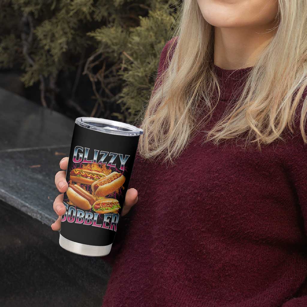 Glizzy Gobbler Tumbler Cup Vintage Hot Dog Meme Funny Foodie Gen Z - Wonder Print Shop