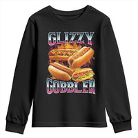 Glizzy Gobbler Youth Sweatshirt Vintage Hot Dog Meme Funny Foodie Gen Z - Wonder Print Shop