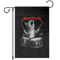 Rock On Vintage Drummer Cat Garden Flag Vintage 90s 80s Band Style Gift for Cat Owners - Wonder Print Shop