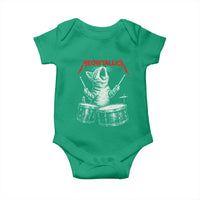 Rock On Vintage Drummer Cat Baby Onesie Vintage 90s 80s Band Style Gift for Cat Owners - Wonder Print Shop