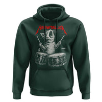 Rock On Vintage Drummer Cat Hoodie Vintage 90s 80s Band Style Gift for Cat Owners - Wonder Print Shop
