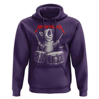 Rock On Vintage Drummer Cat Hoodie Vintage 90s 80s Band Style Gift for Cat Owners - Wonder Print Shop