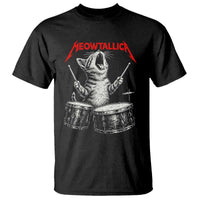 Rock On Vintage Drummer Cat T Shirt Vintage 90s 80s Band Style Gift for Cat Owners - Wonder Print Shop