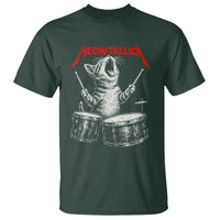 Rock On Vintage Drummer Cat T Shirt Vintage 90s 80s Band Style Gift for Cat Owners - Wonder Print Shop