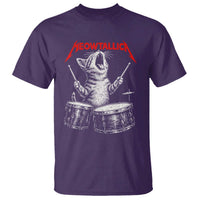 Rock On Vintage Drummer Cat T Shirt Vintage 90s 80s Band Style Gift for Cat Owners - Wonder Print Shop