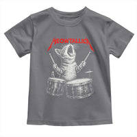 Rock On Vintage Drummer Cat Toddler T Shirt Vintage 90s 80s Band Style Gift for Cat Owners - Wonder Print Shop