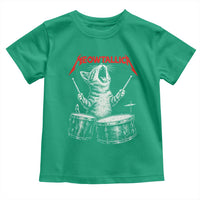 Rock On Vintage Drummer Cat Toddler T Shirt Vintage 90s 80s Band Style Gift for Cat Owners - Wonder Print Shop