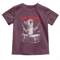 Rock On Vintage Drummer Cat Toddler T Shirt Vintage 90s 80s Band Style Gift for Cat Owners - Wonder Print Shop
