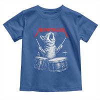Rock On Vintage Drummer Cat Toddler T Shirt Vintage 90s 80s Band Style Gift for Cat Owners - Wonder Print Shop