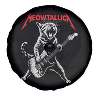 Funny Cat Playing Guitar Spare Tire Cover Vintage 90s Classic Rock Star Cat Graphic Rock and Roll - Wonder Print Shop