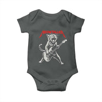 Funny Cat Playing Guitar Baby Onesie Vintage 90s Classic Rock Star Cat Graphic Rock and Roll - Wonder Print Shop