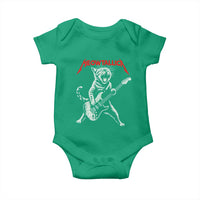 Funny Cat Playing Guitar Baby Onesie Vintage 90s Classic Rock Star Cat Graphic Rock and Roll - Wonder Print Shop
