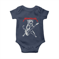 Funny Cat Playing Guitar Baby Onesie Vintage 90s Classic Rock Star Cat Graphic Rock and Roll - Wonder Print Shop