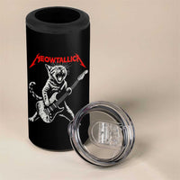 Funny Cat Playing Guitar 4 in 1 Can Cooler Tumbler Vintage 90s Classic Rock Star Cat Graphic Rock and Roll - Wonder Print Shop