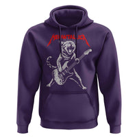 Funny Cat Playing Guitar Hoodie Vintage 90s Classic Rock Star Cat Graphic Rock and Roll - Wonder Print Shop