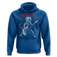 Funny Cat Playing Guitar Hoodie Vintage 90s Classic Rock Star Cat Graphic Rock and Roll - Wonder Print Shop