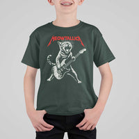 Funny Cat Playing Guitar T Shirt For Kid Vintage 90s Classic Rock Star Cat Graphic Rock and Roll - Wonder Print Shop