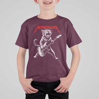 Funny Cat Playing Guitar T Shirt For Kid Vintage 90s Classic Rock Star Cat Graphic Rock and Roll - Wonder Print Shop
