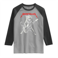 Funny Cat Playing Guitar Raglan Shirt Vintage 90s Classic Rock Star Cat Graphic Rock and Roll - Wonder Print Shop