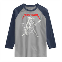 Funny Cat Playing Guitar Raglan Shirt Vintage 90s Classic Rock Star Cat Graphic Rock and Roll - Wonder Print Shop