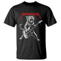 Funny Cat Playing Guitar T Shirt Vintage 90s Classic Rock Star Cat Graphic Rock and Roll - Wonder Print Shop